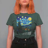 Let It Gogh Funny Vincent Van Gogh T Shirt For Women Starry Night Design Art Lover