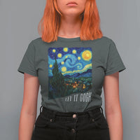 Let It Gogh Funny Vincent Van Gogh T Shirt For Women Starry Night Design Art Lover