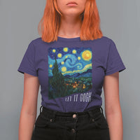 Let It Gogh Funny Vincent Van Gogh T Shirt For Women Starry Night Design Art Lover