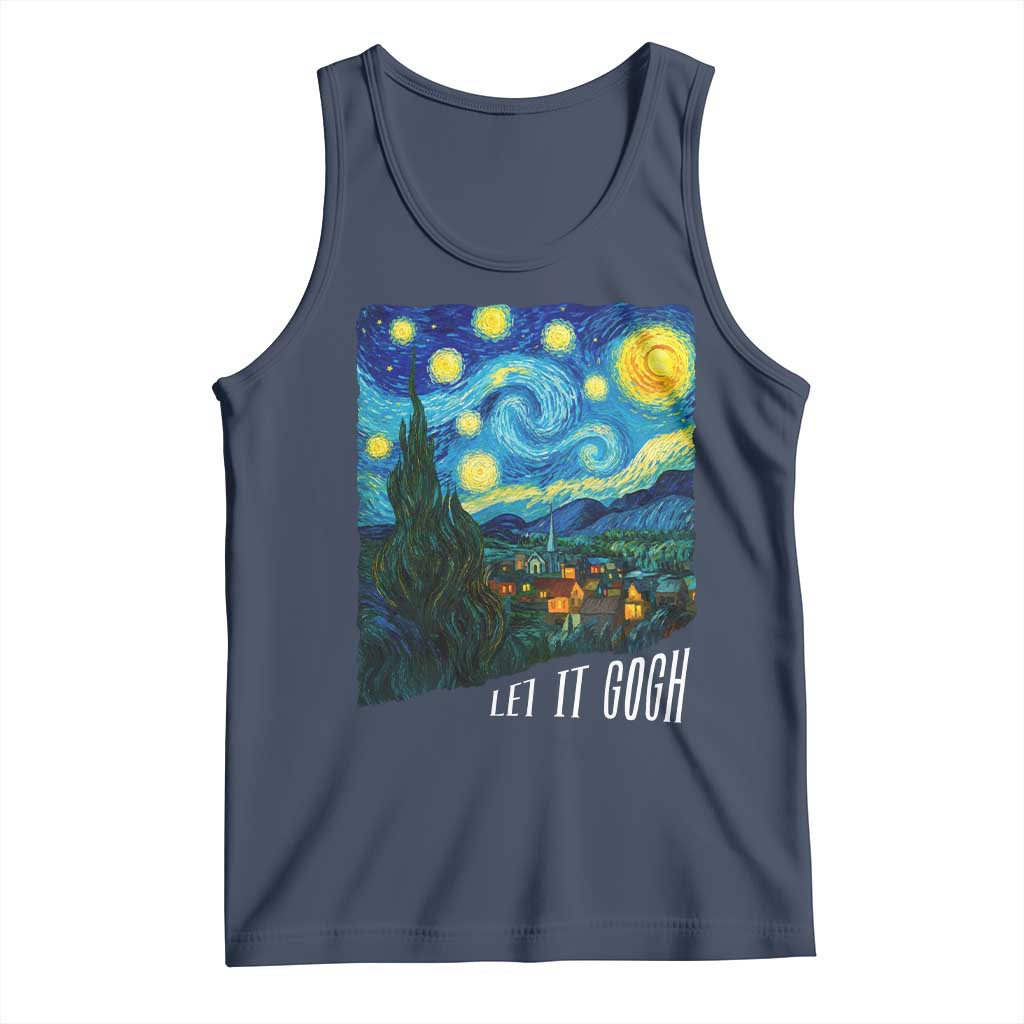 Let It Gogh Funny Vincent Van Gogh Tank Top Starry Night Design Art Lover