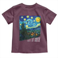 Let It Gogh Funny Vincent Van Gogh Toddler T Shirt Starry Night Design Art Lover