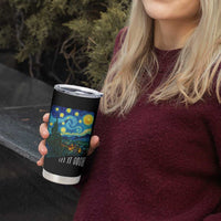 Let It Gogh Funny Vincent Van Gogh Tumbler Cup Starry Night Design Art Lover