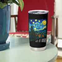 Let It Gogh Funny Vincent Van Gogh Tumbler Cup Starry Night Design Art Lover
