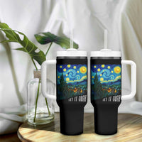 Let It Gogh Funny Vincent Van Gogh Tumbler With Handle Starry Night Design Art Lover