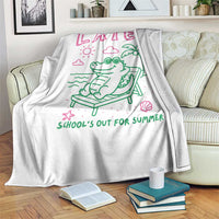 Later Gator School's Out for Summer Throw Blanket Funny Last Day of School