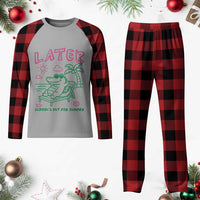 Later Gator School's Out for Summer Plaid Pajama Set Funny Last Day of School