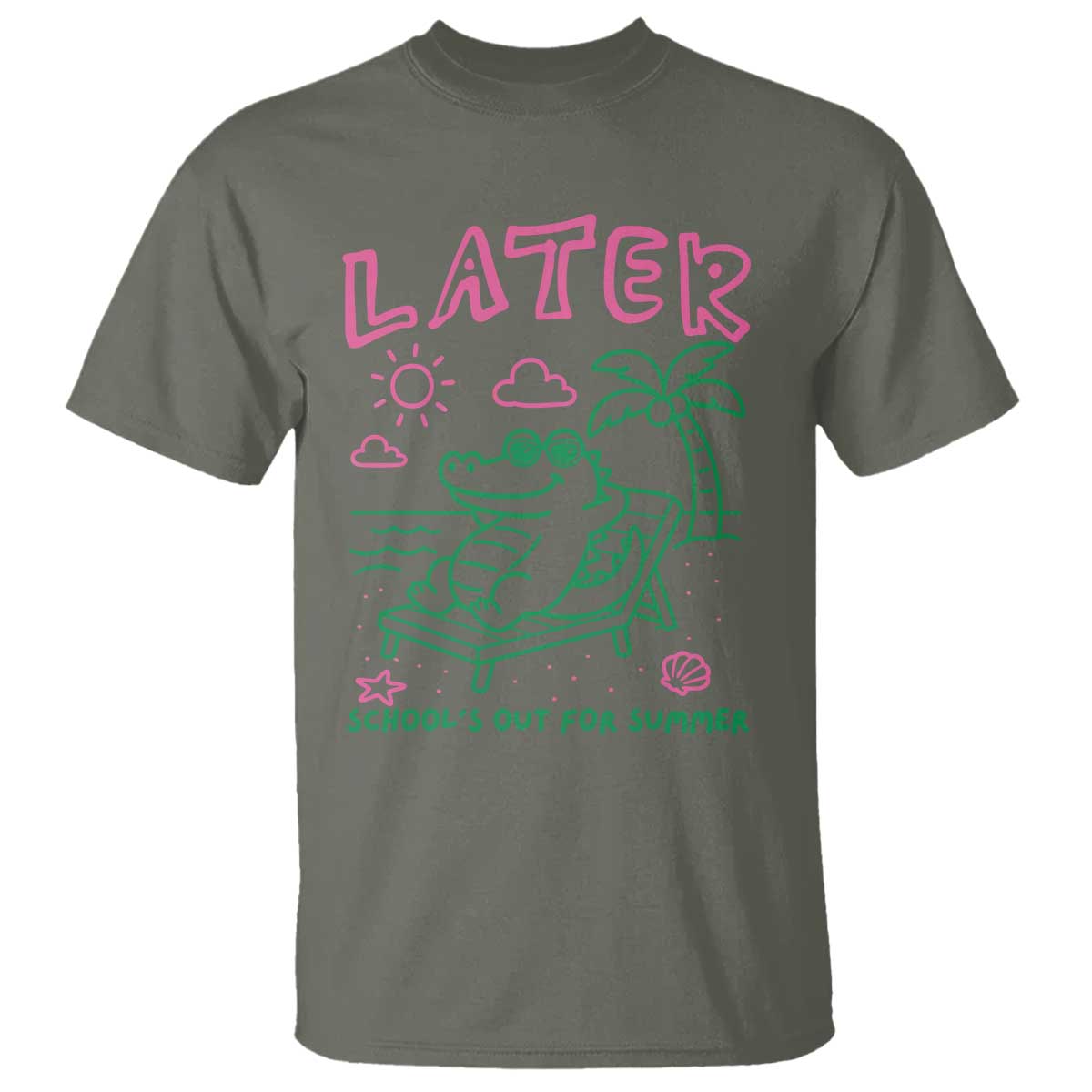 Later Gator School's Out for Summer T Shirt Funny Last Day of School