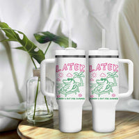 Later Gator School's Out for Summer Tumbler With Handle Funny Last Day of School