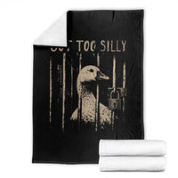 Got Too Silly Throw Blanket Funny Goose Jailbird Prison