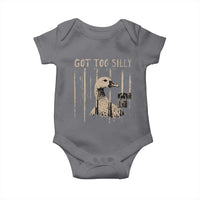 Got Too Silly Baby Onesie Funny Goose Jailbird Prison