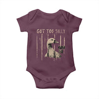 Got Too Silly Baby Onesie Funny Goose Jailbird Prison