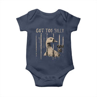 Got Too Silly Baby Onesie Funny Goose Jailbird Prison