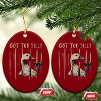 Got Too Silly Ceramic Ornament Funny Goose Jailbird Prison