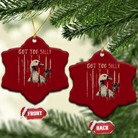 Got Too Silly Ceramic Ornament Funny Goose Jailbird Prison