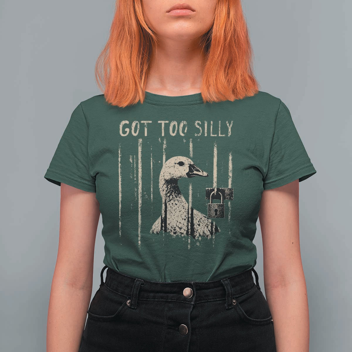 Got Too Silly T Shirt For Women Funny Goose Jailbird Prison
