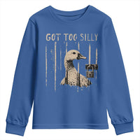 Got Too Silly Youth Sweatshirt Funny Goose Jailbird Prison