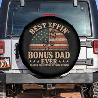 Best Effin Bonus Dad Ever Spare Tire Cover Step Dad American Flag Father's Day Gifts