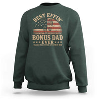 Best Effin Bonus Dad Ever Sweatshirt Step Dad American Flag Father's Day Gifts