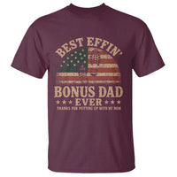 Best Effin Bonus Dad Ever T Shirt Step Dad American Flag Father's Day Gifts