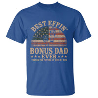 Best Effin Bonus Dad Ever T Shirt Step Dad American Flag Father's Day Gifts
