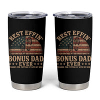Best Effin Bonus Dad Ever Tumbler Cup Step Dad American Flag Father's Day Gifts