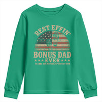 Best Effin Bonus Dad Ever Youth Sweatshirt Step Dad American Flag Father's Day Gifts