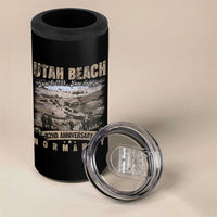 Utah Beach D Day 4 in 1 Can Cooler Tumbler 82nd Anniversary Honor History Normandy WWII