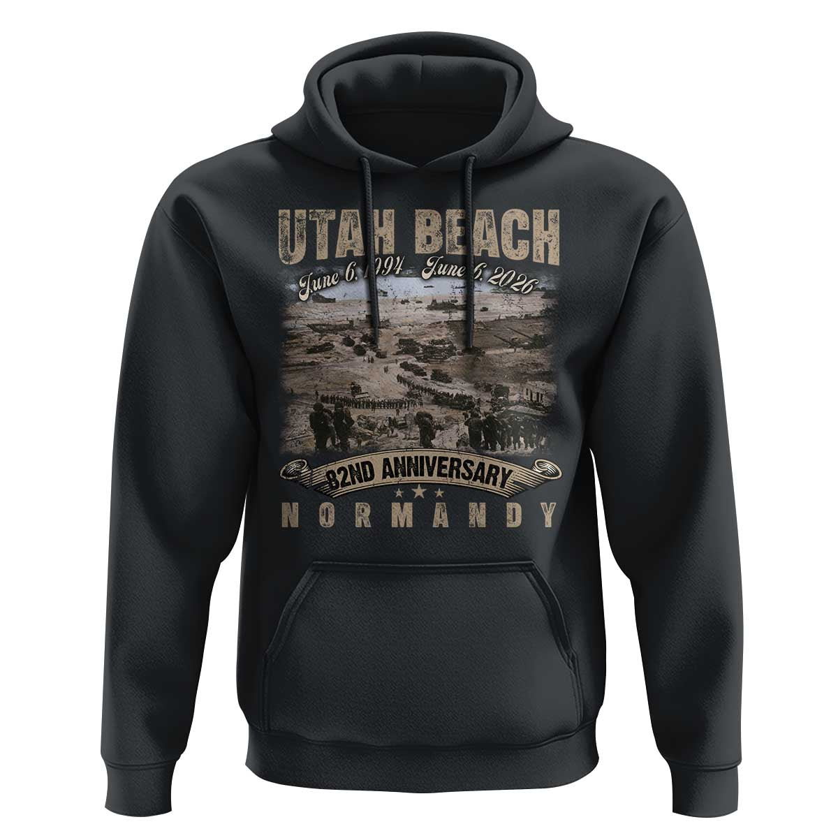 Utah Beach D Day Hoodie 82nd Anniversary Honor History Normandy WWII