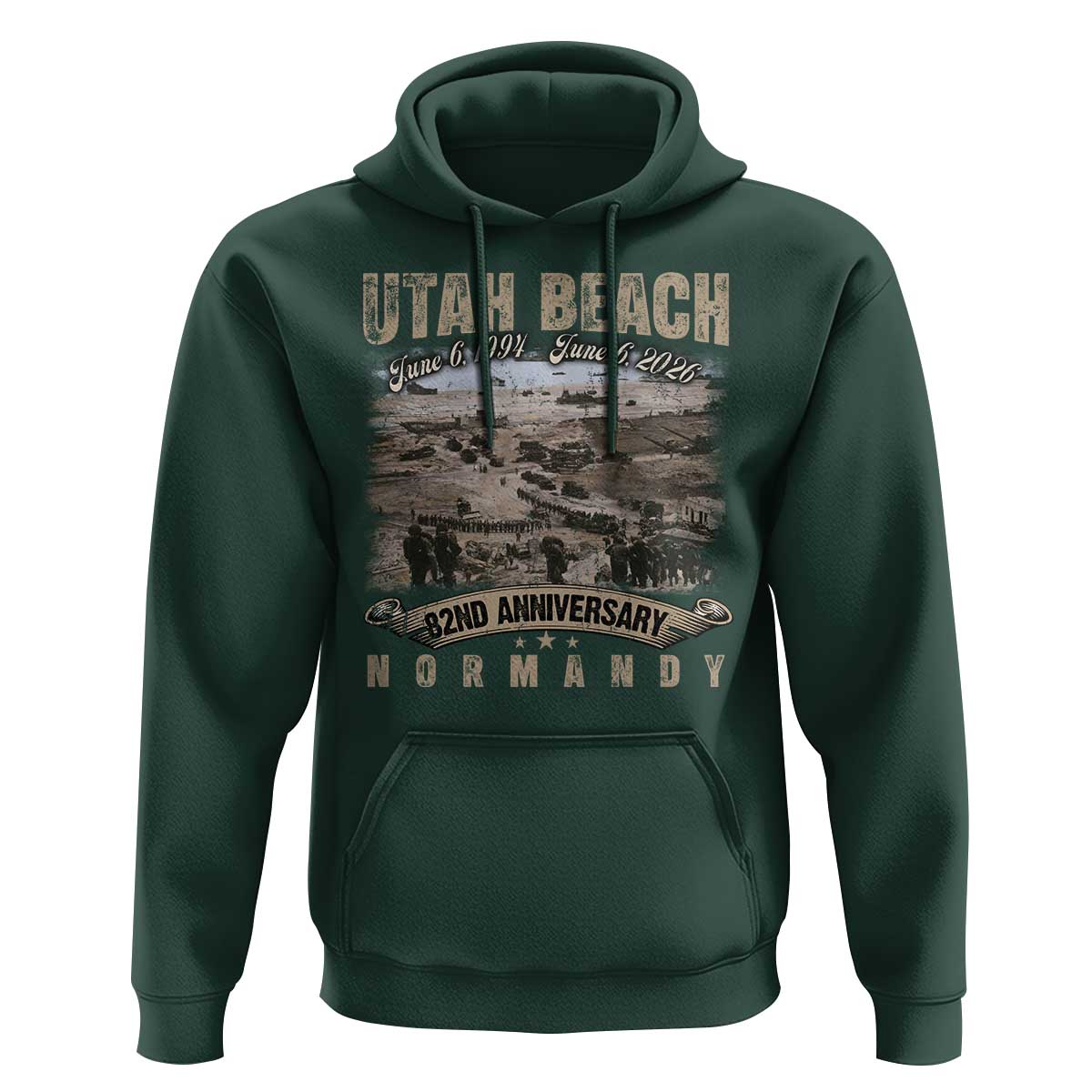 Utah Beach D Day Hoodie 82nd Anniversary Honor History Normandy WWII