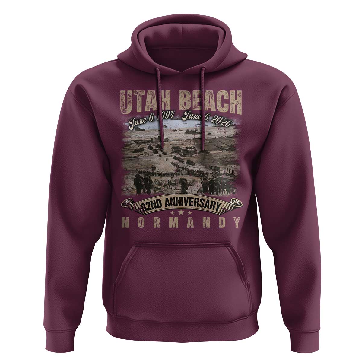 Utah Beach D Day Hoodie 82nd Anniversary Honor History Normandy WWII
