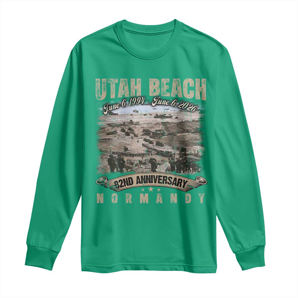 Utah Beach D Day Long Sleeve Shirt 82nd Anniversary Honor History Normandy WWII