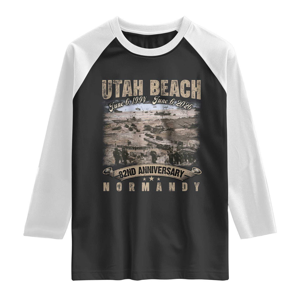 Utah Beach D Day Raglan Shirt 82nd Anniversary Honor History Normandy WWII