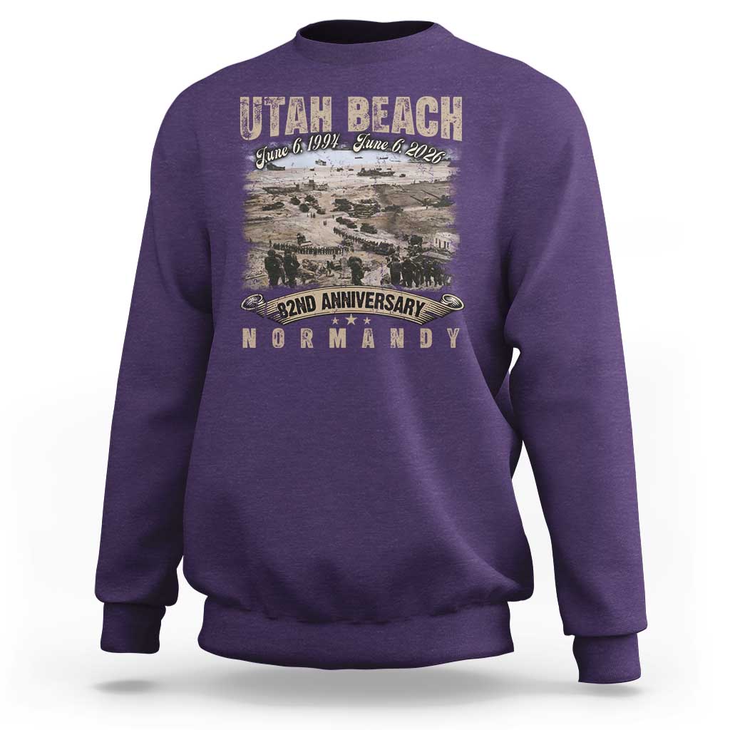 Utah Beach D Day Sweatshirt 82nd Anniversary Honor History Normandy WWII