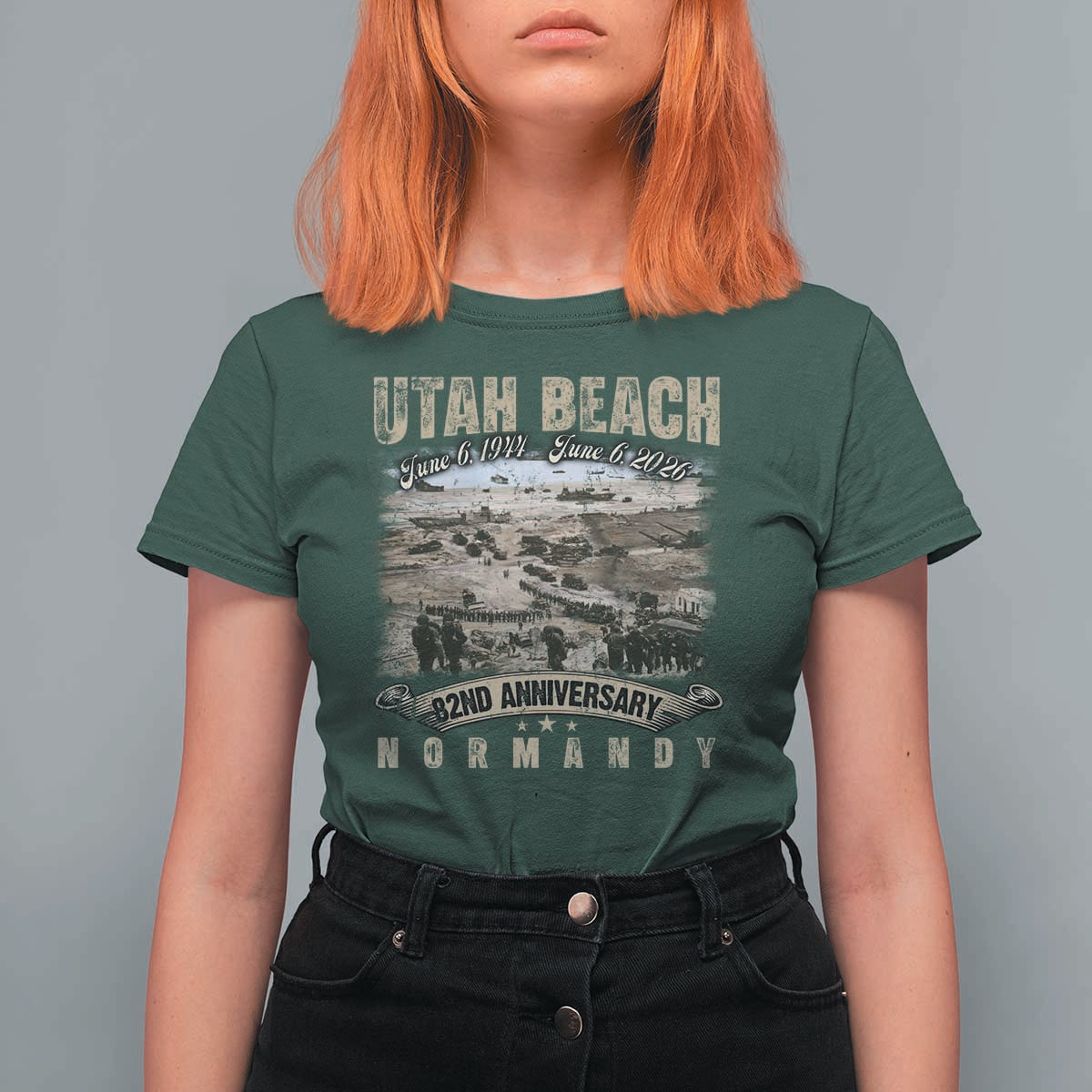 Utah Beach D Day T Shirt For Women 82nd Anniversary Honor History Normandy WWII