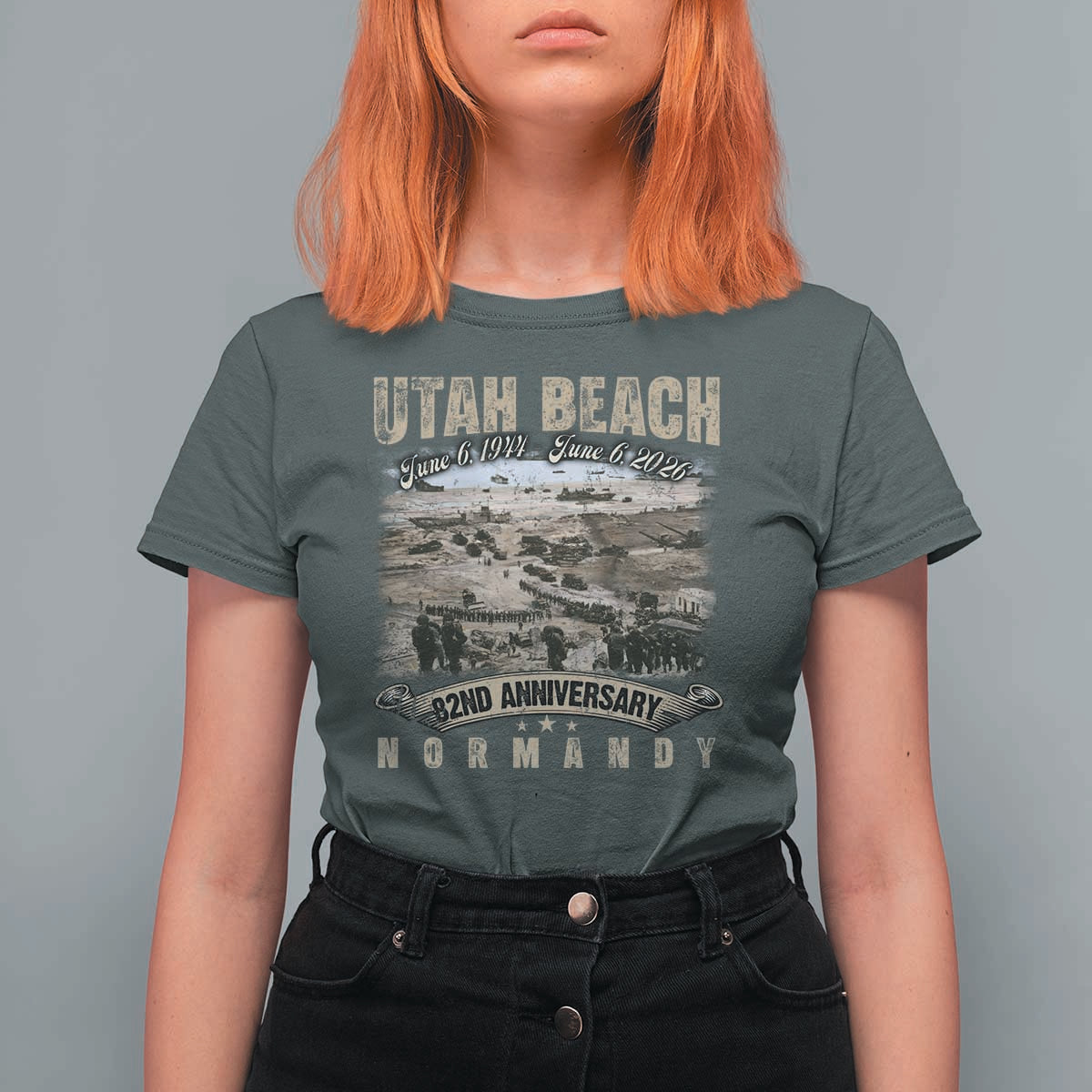 Utah Beach D Day T Shirt For Women 82nd Anniversary Honor History Normandy WWII