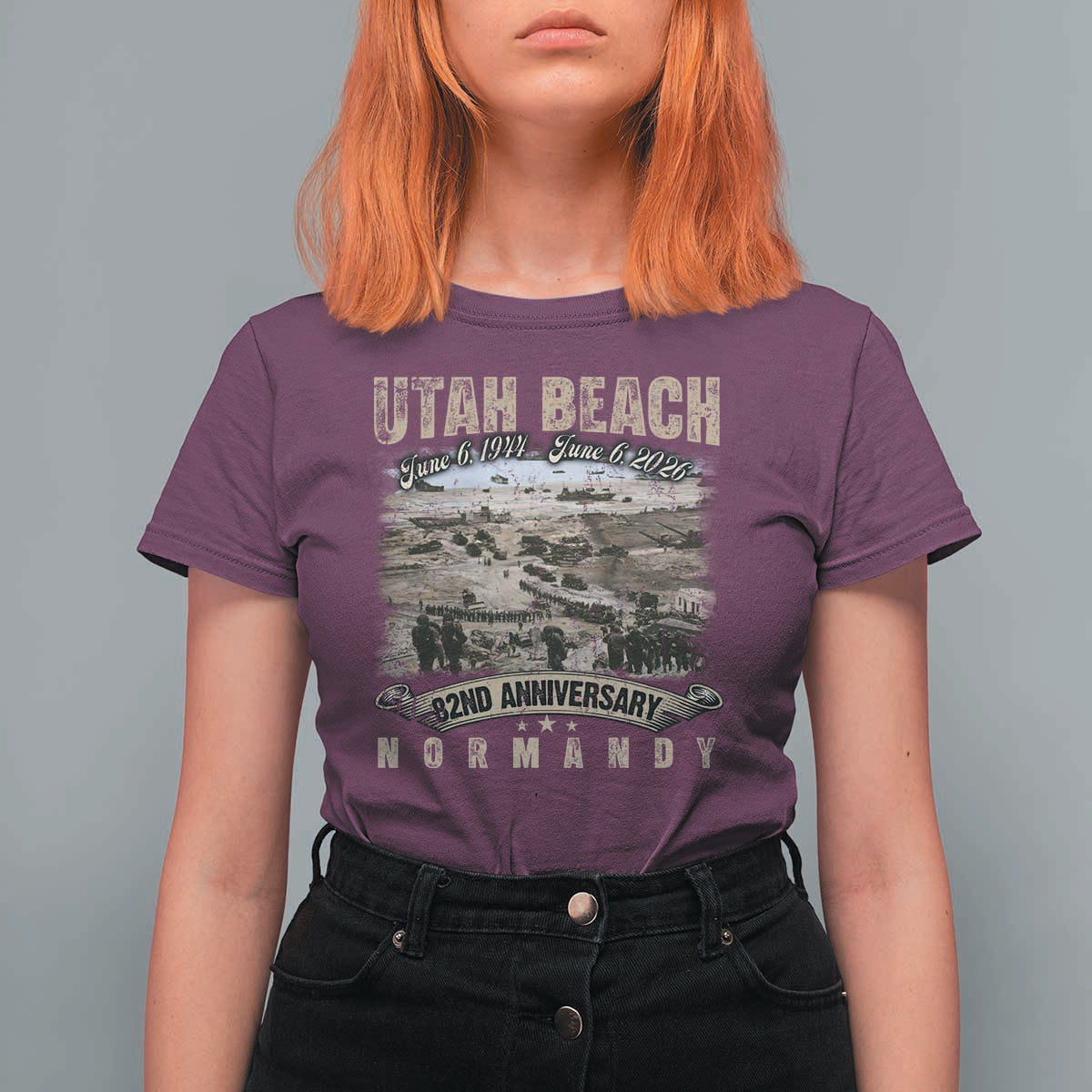 Utah Beach D Day T Shirt For Women 82nd Anniversary Honor History Normandy WWII