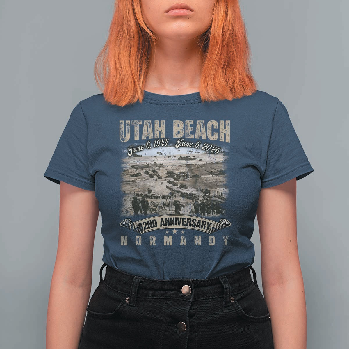 Utah Beach D Day T Shirt For Women 82nd Anniversary Honor History Normandy WWII