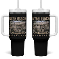 Utah Beach D Day Tumbler With Handle 82nd Anniversary Honor History Normandy WWII