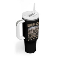 Utah Beach D Day Tumbler With Handle 82nd Anniversary Honor History Normandy WWII