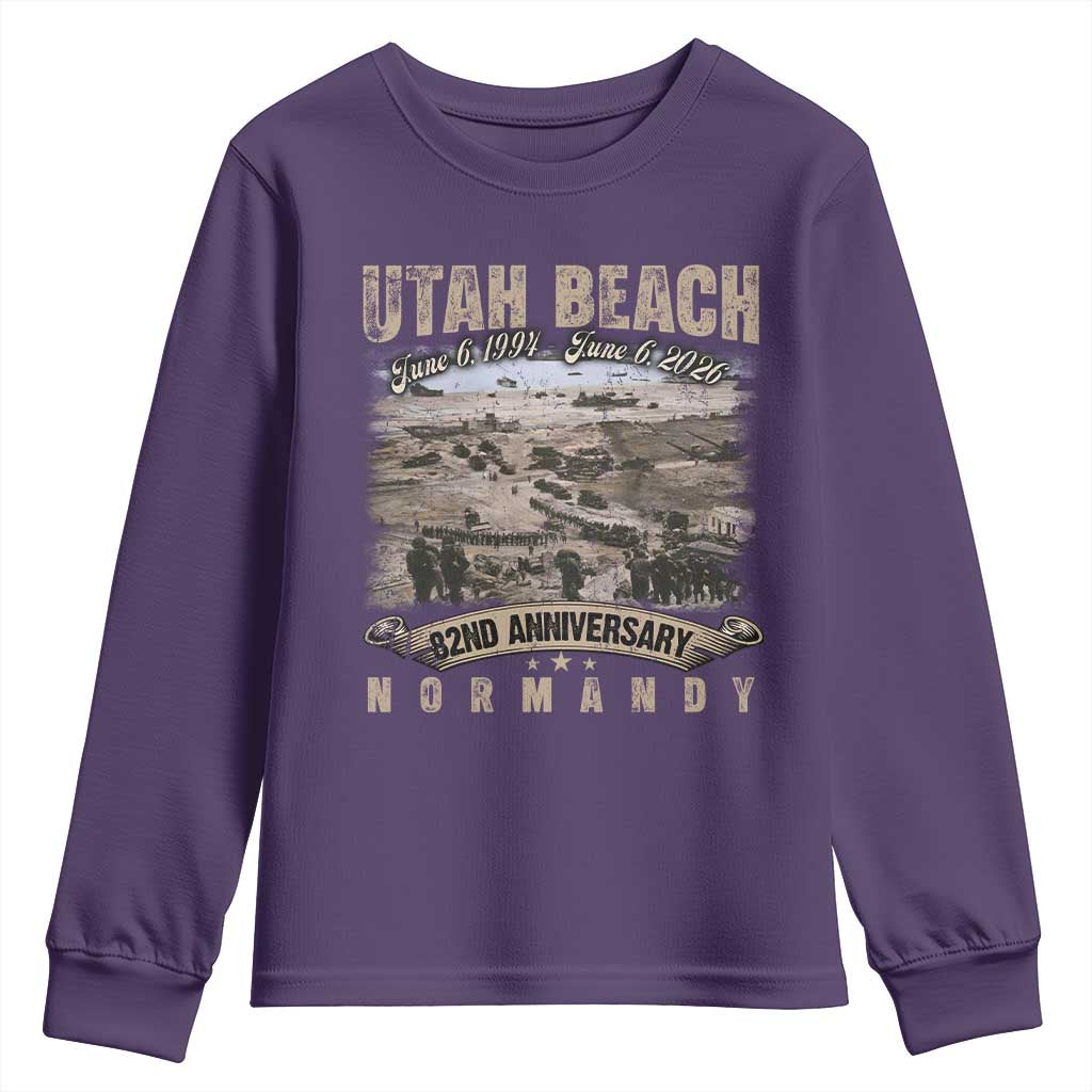 Utah Beach D Day Youth Sweatshirt 82nd Anniversary Honor History Normandy WWII