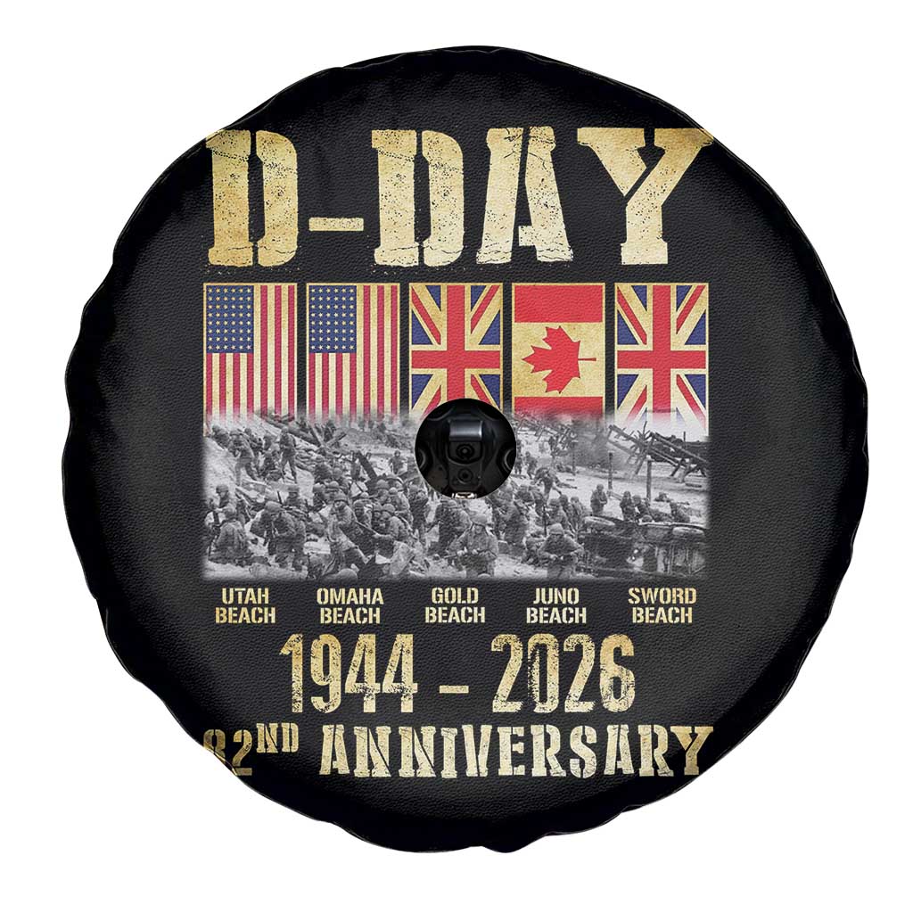 D Day 82nd Anniversary Honor History Normandy WWII Spare Tire Cover