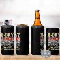 D Day 82nd Anniversary Honor History Normandy WWII 4 in 1 Can Cooler Tumbler