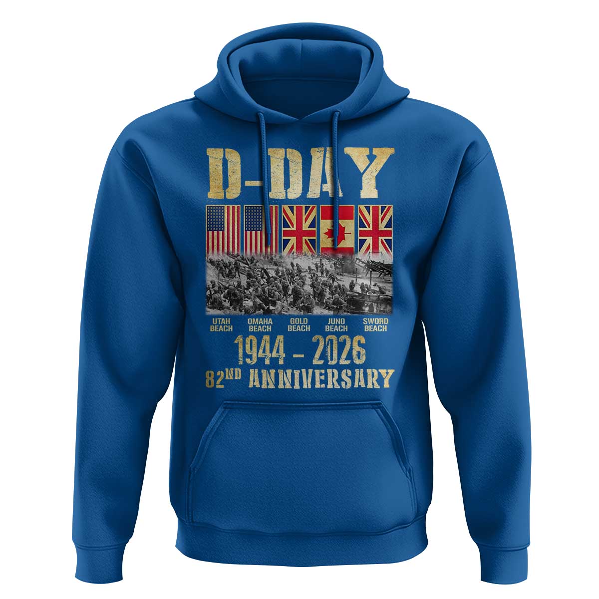 D Day 82nd Anniversary Honor History Normandy WWII Hoodie