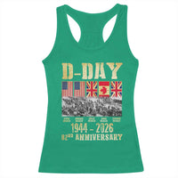 D Day 82nd Anniversary Honor History Normandy WWII Racerback Tank Top