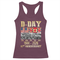 D Day 82nd Anniversary Honor History Normandy WWII Racerback Tank Top