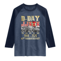 D Day 82nd Anniversary Honor History Normandy WWII Raglan Shirt