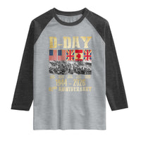D Day 82nd Anniversary Honor History Normandy WWII Raglan Shirt