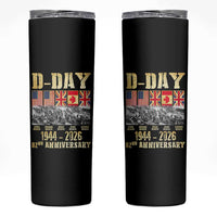 D Day 82nd Anniversary Honor History Normandy WWII Skinny Tumbler