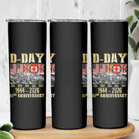 D Day 82nd Anniversary Honor History Normandy WWII Skinny Tumbler