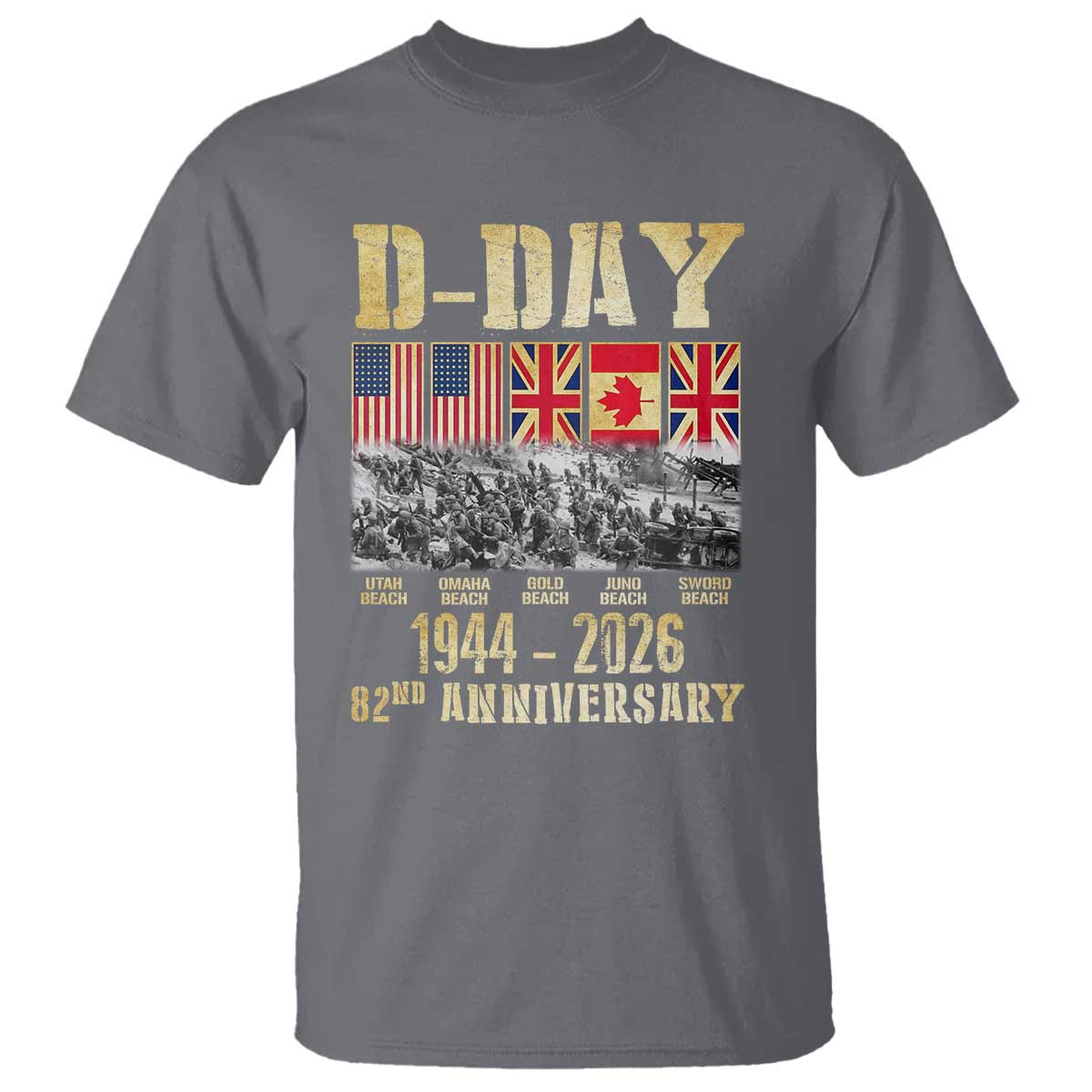 D Day 82nd Anniversary Honor History Normandy WWII T Shirt